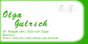 olga gulrich business card